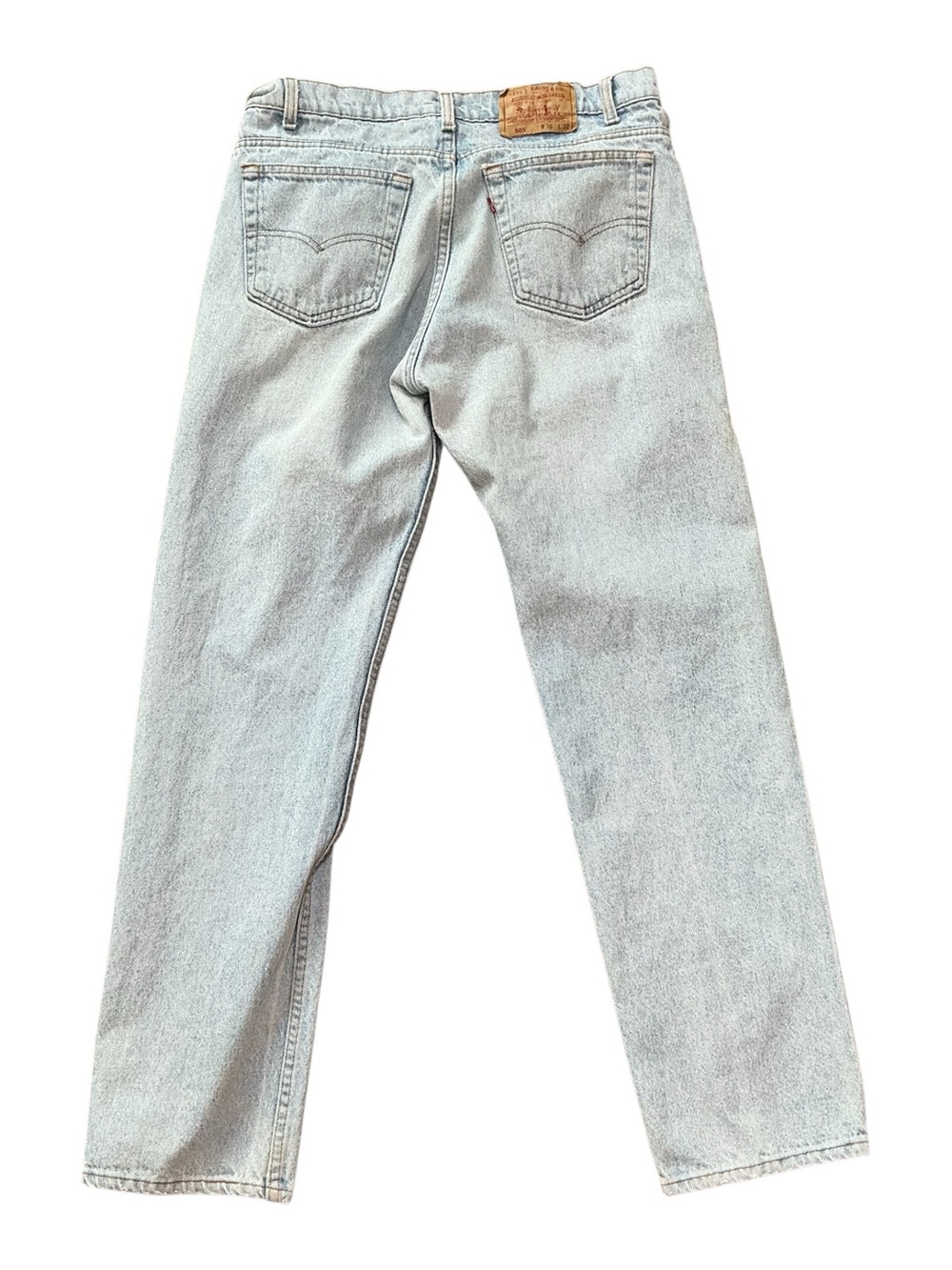 vintage Levi’s 505 light wash straight leg jeans 34 x 31 USA made